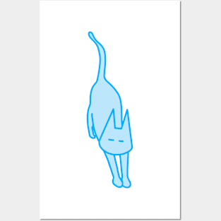 Blue Kitty, Big Stretch Posters and Art